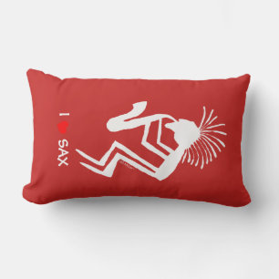 I HEART SAX LUMBAR PILLOW