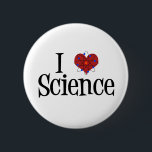 I Heart Science 2 Inch Round Button<br><div class="desc">Cute I Love Science design with an atom model in front of the heart.</div>