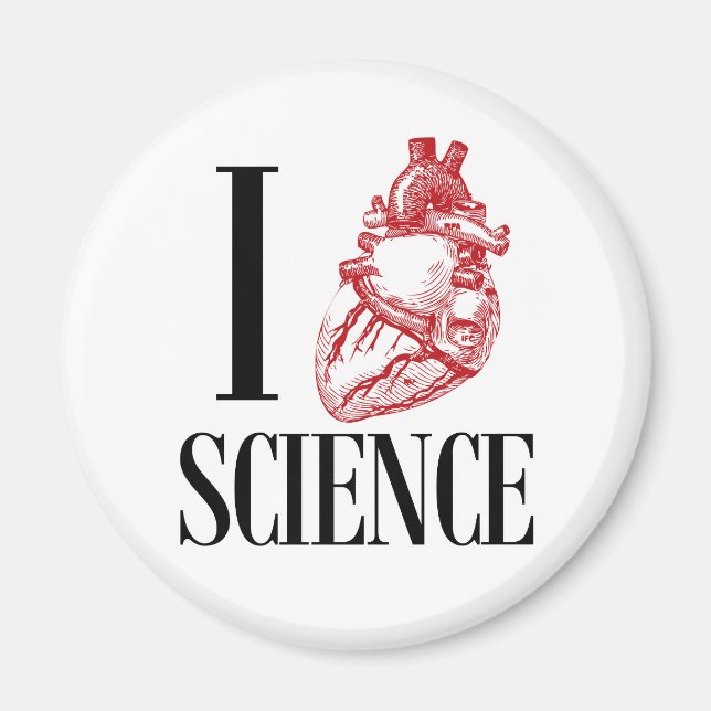 I heart science magnet (Front)