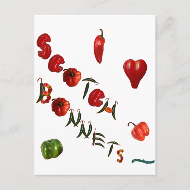 I Heart Scotch Bonnets Postcard (Front)