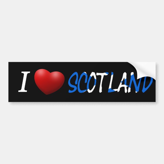 I Heart Scotland overlay bst Bumper Sticker (Front)