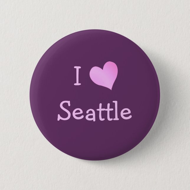 I Heart Seattle 2 Inch Round Button (Front)