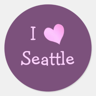 I Heart Seattle Classic Round Sticker