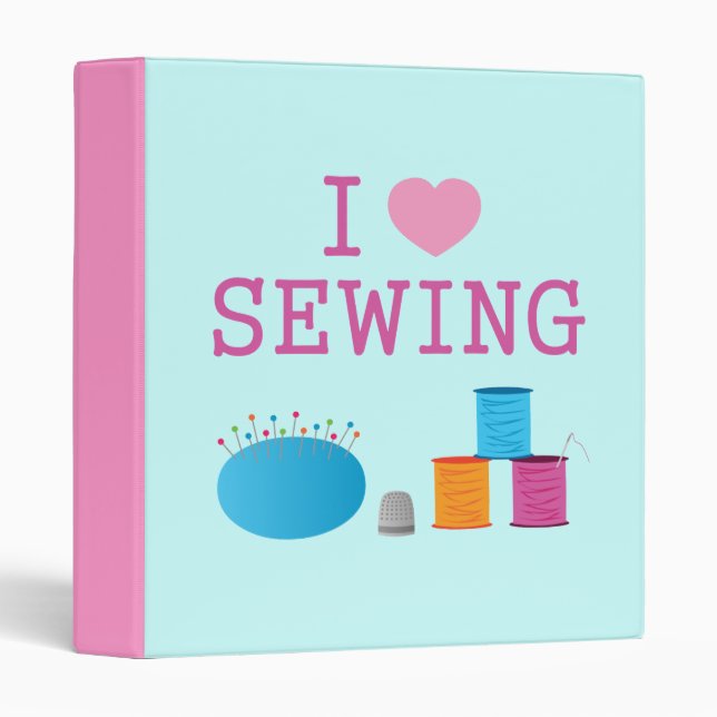 I Heart Sewing Binder (Front/Spine)