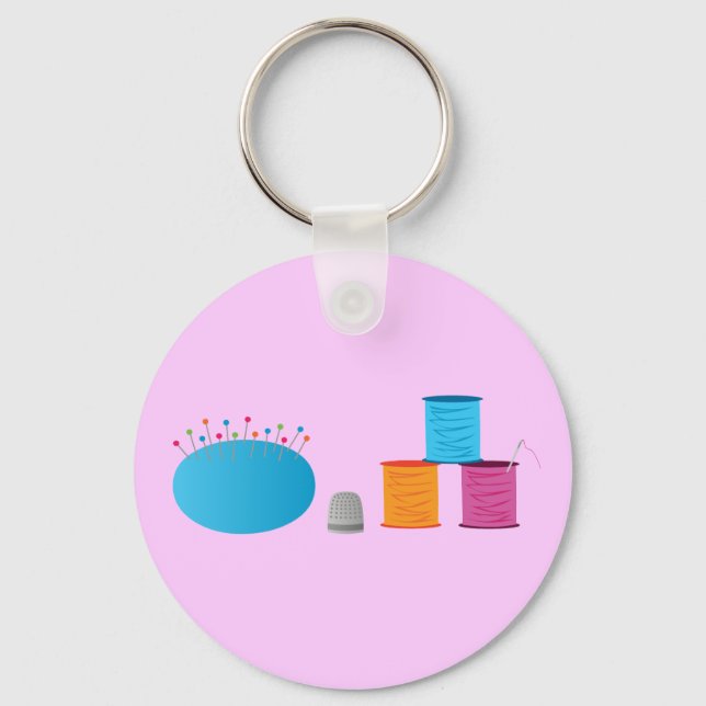 I Heart Sewing Keychain (Front)