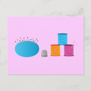 I Heart Sewing Postcard