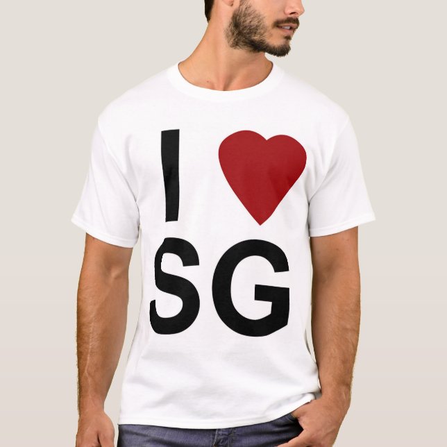 i heart sg T-Shirt (Front)