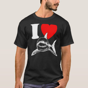 I Heart Sharks - Funny I Love Sharks, Funny Shark T-Shirt