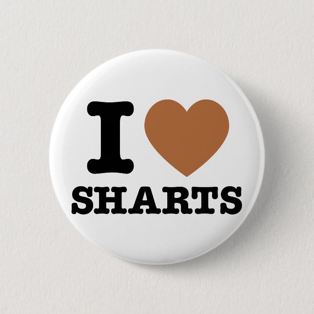 I Heart Sharts 2 Inch Round Button (Front)