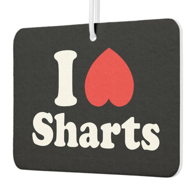 I Heart Sharts Air Freshener (Left)