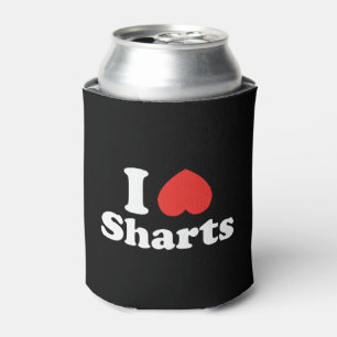 I Heart Sharts Can Cooler