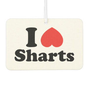 I Heart Sharts Car Air Freshener