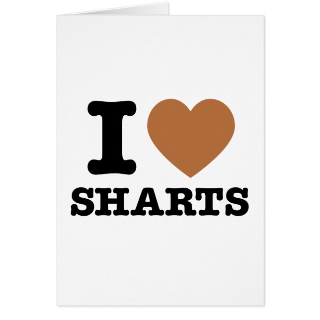 I Heart Sharts Funny Blank Inside Card (Front)