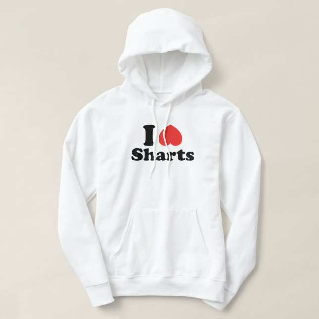 I Heart Sharts Hoodie (Design Front)