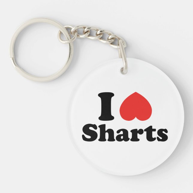 I Heart Sharts Keychain (Front)