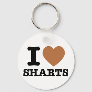 I Heart Sharts Keychain