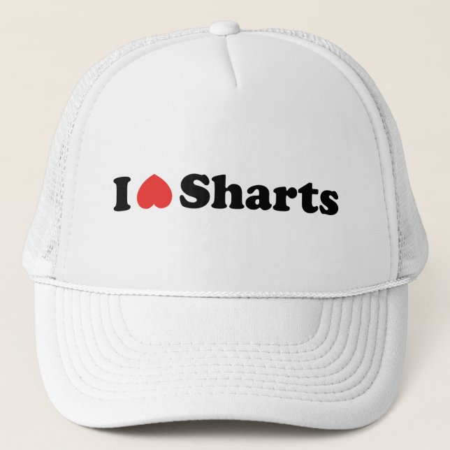 I Heart Sharts Trucker Hat (Front)