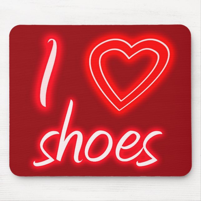 I heart shoes mouse pad (Front)