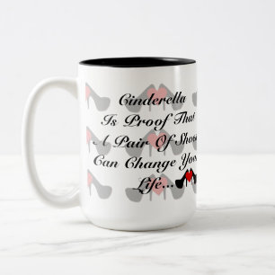 I Heart Shoes Pattern Shoe Quote Mug