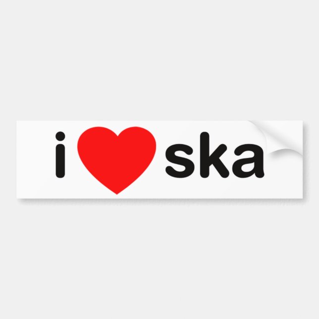 I Heart Ska Bumper Sticker (Front)