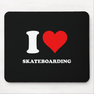 I Heart Skateboarding I Love Skateboarding  Mouse Pad