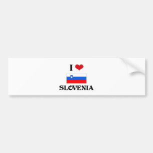 I HEART SLOVENIA BUMPER STICKER