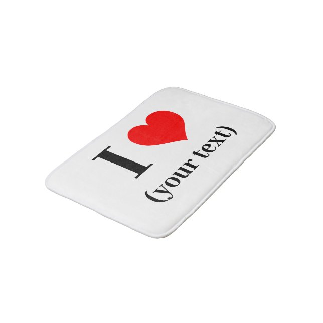 I HEART! Small Bath Mat - Custom (Angled)