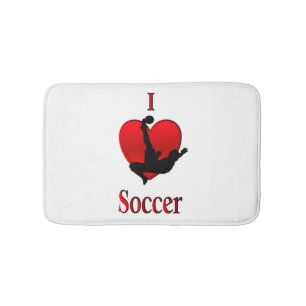 I Heart Soccer Bath Mat