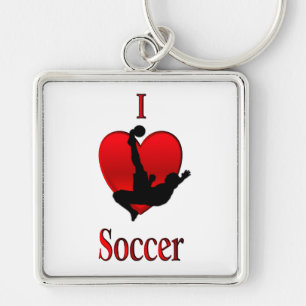 I Heart Soccer Keychain