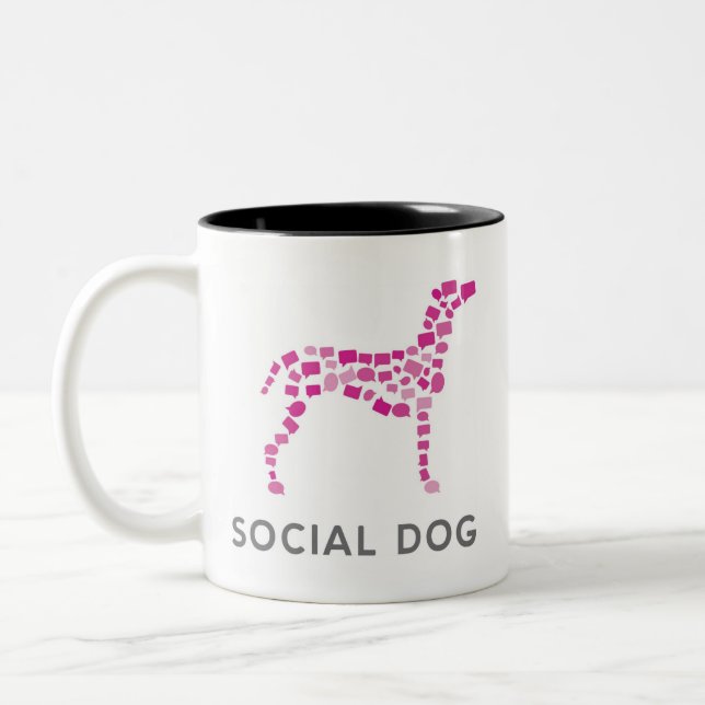 I Heart Social Dog mug (Left)