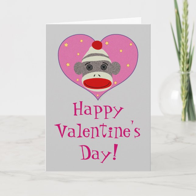I Heart Sock Monkey Card (Front)