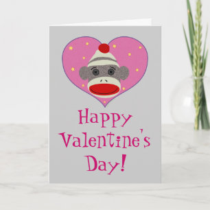 I Heart Sock Monkey Card