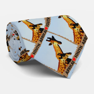 I Heart South Africa Blue Sky Giraffes Tie