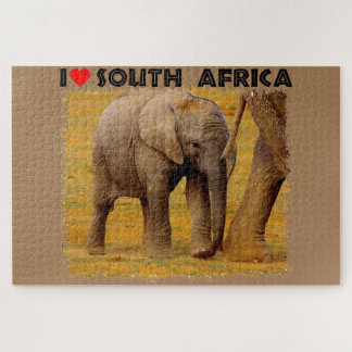 I Heart South Africa Elephant calf Jigsaw Puzzle