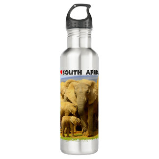 I Heart South Africa elephant mother and calf 710 Ml Water Bottle