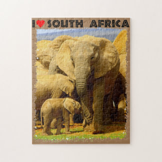 I Heart South Africa elephant mother and calf Jigsaw Puzzle