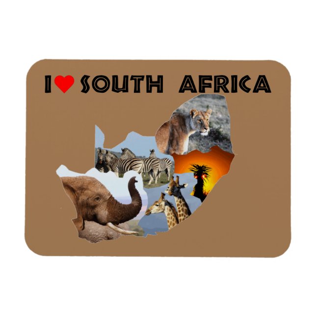 I Heart South Africa wild country Magnet (Horizontal)