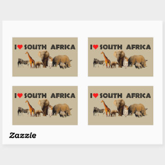 I heart South Africa Wildlife Collage Sticker