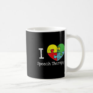 I Heart Speech Therapy, Autism Awareness  Coffee Mug