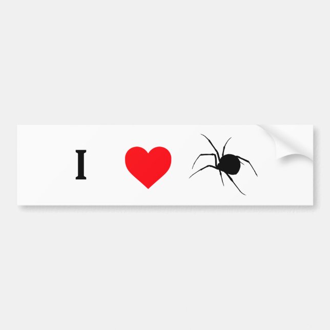 I Heart Spiders Bumper Sticker (Front)