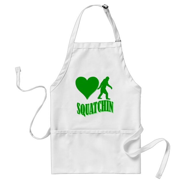 I heart squatchin standard apron (Front)