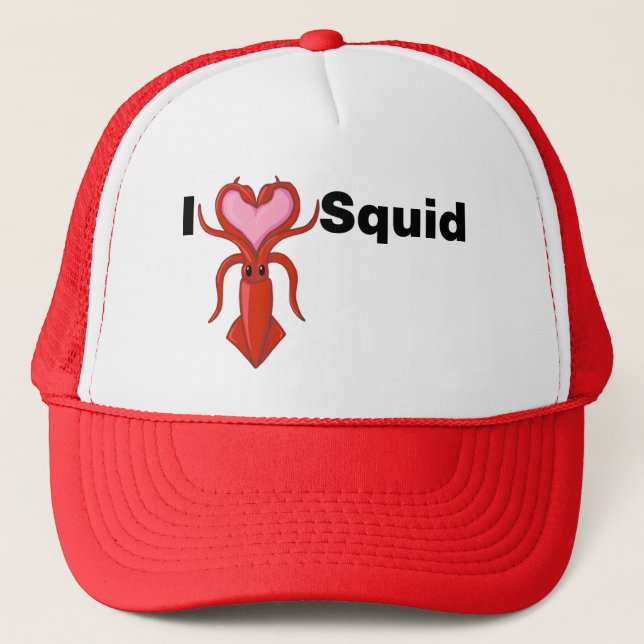 I Heart Squid Trucker Hat (Front)