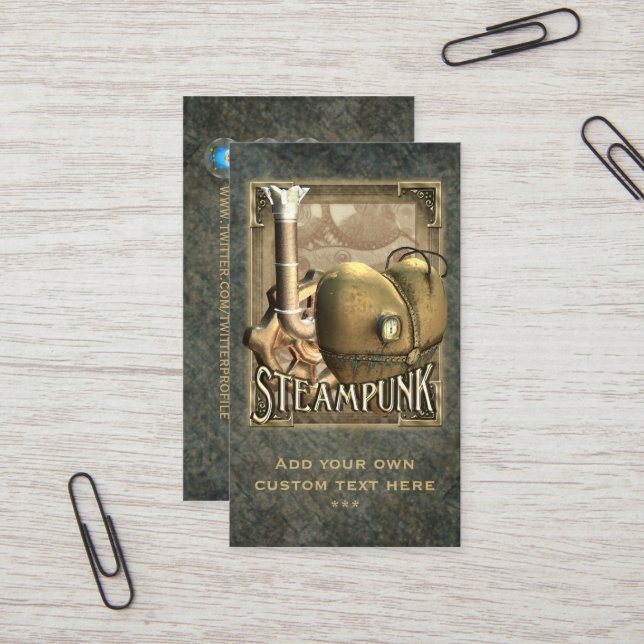 I Heart Steampunk Profile Cards (Front/Back In Situ)