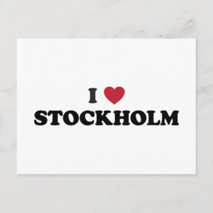 I Heart Stockholm Sweden Postcard