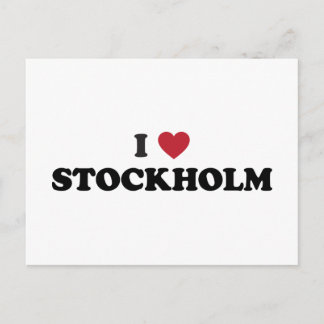 I Heart Stockholm Sweden Postcard