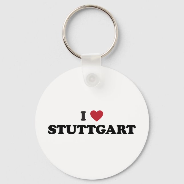 I Heart Stuttgart Germany Keychain (Front)