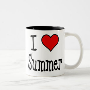 I Heart Summer Two-Tone Coffee Mug