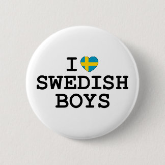 I Heart Swedish Boys 2 Inch Round Button