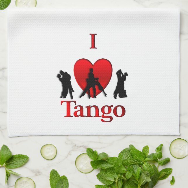 I Heart Tango Kitchen Towel (Folded)