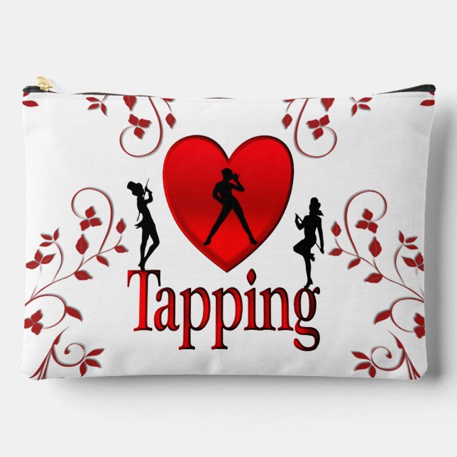 I Heart Tap Dance Accessory Pouch (Front)